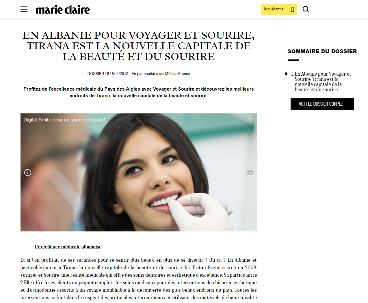 marie claire en albanie pour voyager et sourire